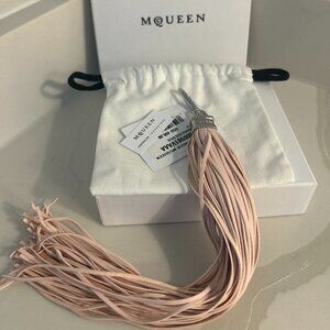 Alexander McQueen tassel leather charm NEW